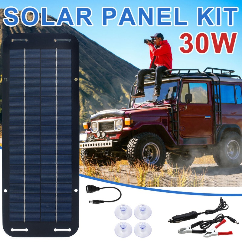 Usb Charger Dynamo - Kit Pannello Solare 12V IP65 Impermeabile,